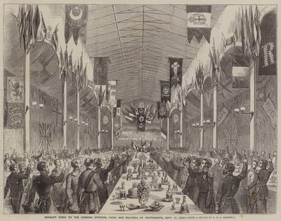 Banquet Given to the Crimean Officers, Naval and Military, at Portsmouth, 17 September 1856 by Richard Ubsdell